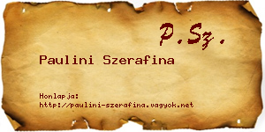 Paulini Szerafina névjegykártya